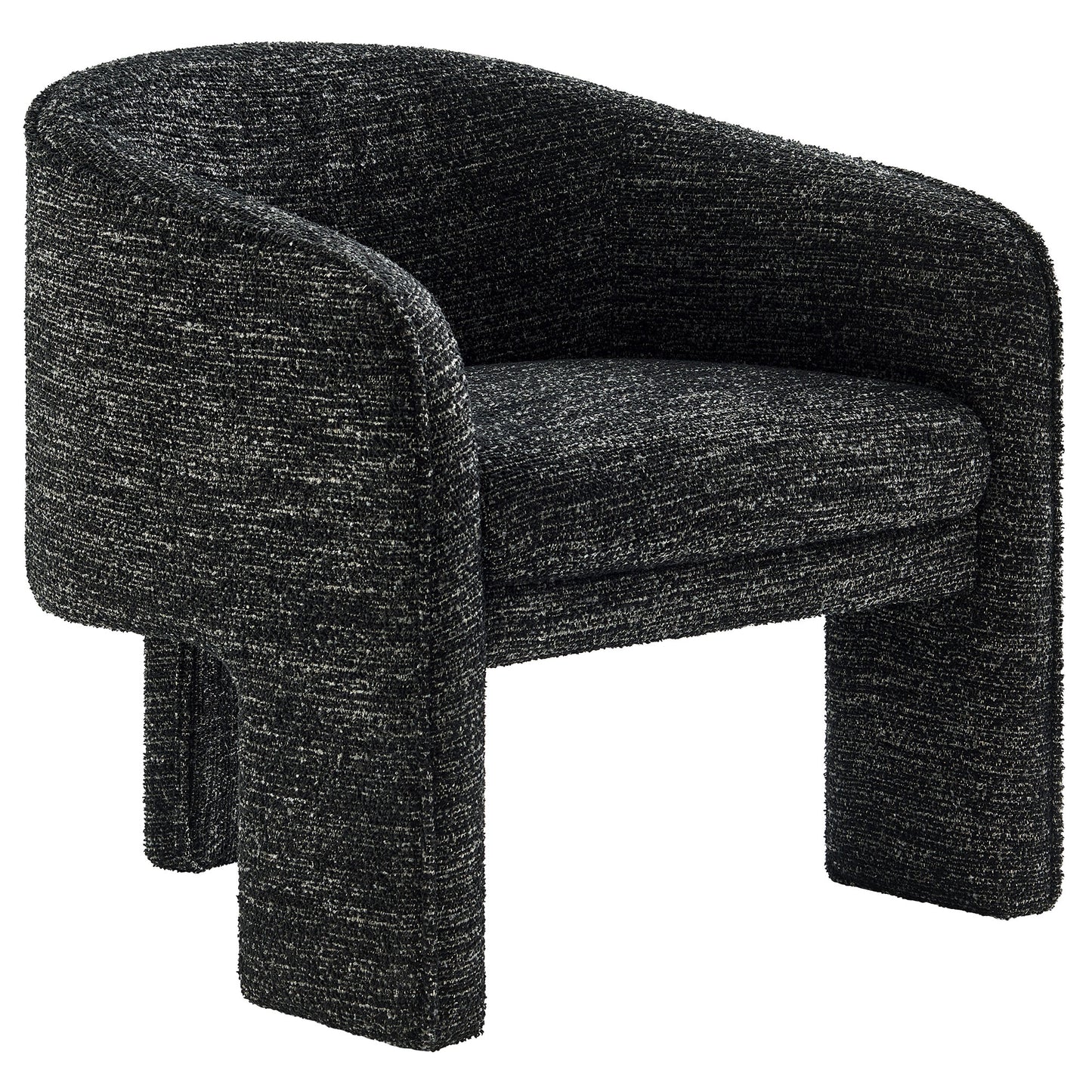 Modway - Greer Boucle Fabric Upholstered Accent Armchair by Modway  Living Room Sofas and Armchairs Black - EEI-7101-CHA
