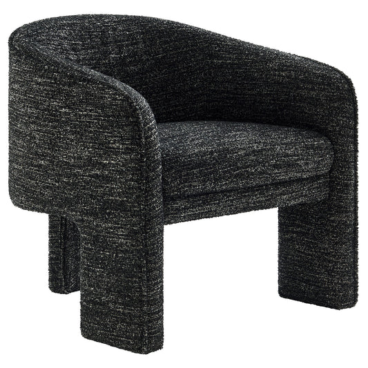 Modway - Greer Boucle Fabric Upholstered Accent Armchair by Modway  Living Room Sofas and Armchairs Black - EEI-7101-CHA