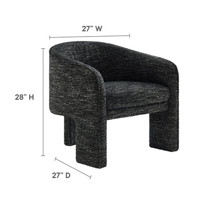 Modway - Greer Boucle Fabric Upholstered Accent Armchair by Modway  Living Room Sofas and Armchairs Black - EEI-7101-CHA