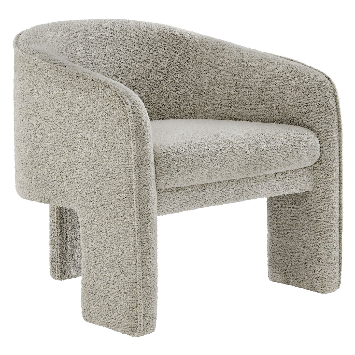 Modway - Greer Boucle Fabric Upholstered Accent Armchair by Modway  Living Room Sofas and Armchairs White - EEI-7101-PCH