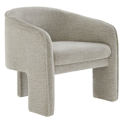 Modway - Greer Boucle Fabric Upholstered Accent Armchair by Modway  Living Room Sofas and Armchairs White - EEI-7101-PCH