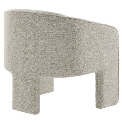 Modway - Greer Boucle Fabric Upholstered Accent Armchair by Modway  Living Room Sofas and Armchairs White - EEI-7101-PCH
