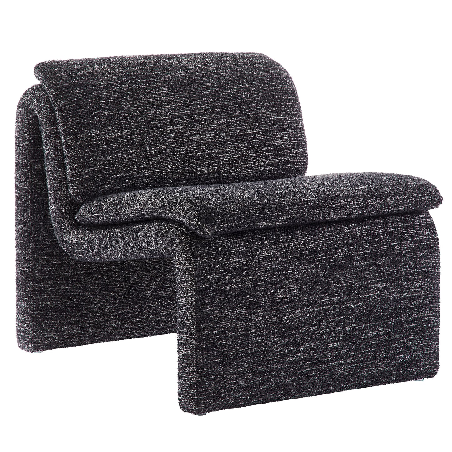 Modway - Dune Boucle Upholstered Armless Accent Chair by Modway  Living Room Sofas and Armchairs Gray - EEI-7103-CHA