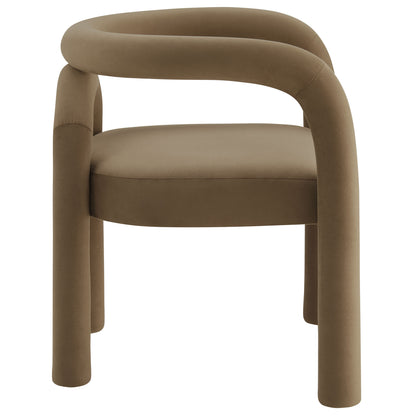 Modway - Astrid Performance Velvet Dining Chair by Modway  Bar and Dining Dining Chairs Brown - EEI-7104-CAM