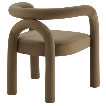 Modway - Astrid Performance Velvet Dining Chair by Modway  Bar and Dining Dining Chairs Brown - EEI-7104-CAM