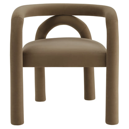 Modway - Astrid Performance Velvet Dining Chair by Modway  Bar and Dining Dining Chairs Brown - EEI-7104-CAM