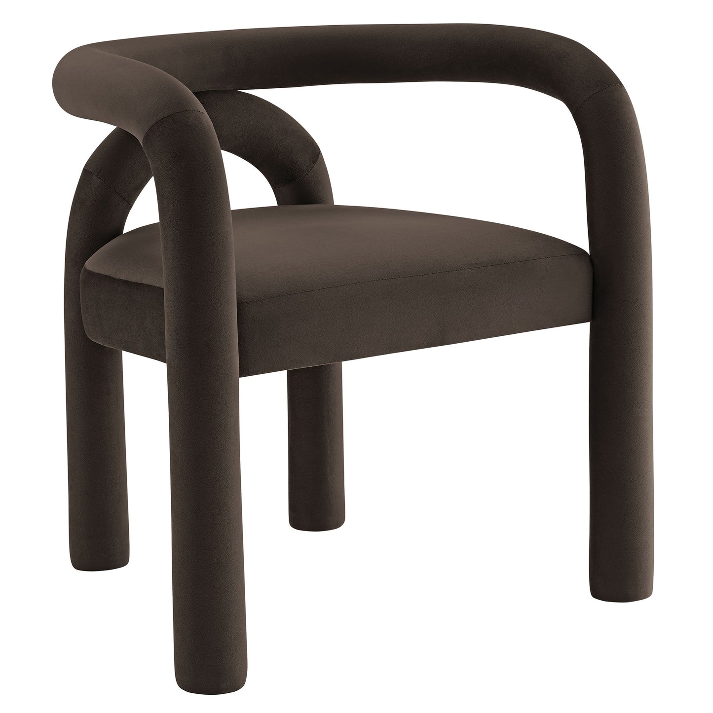 Modway - Astrid Performance Velvet Dining Chair by Modway  Bar and Dining Dining Chairs Brown - EEI-7104-COA