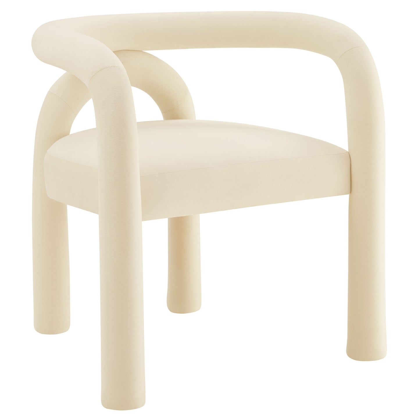 Modway - Astrid Performance Velvet Dining Chair by Modway  Bar and Dining Dining Chairs Ivory - EEI-7104-POR