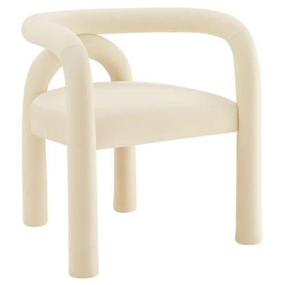 Modway - Astrid Performance Velvet Dining Chair by Modway  Bar and Dining Dining Chairs Ivory - EEI-7104-POR