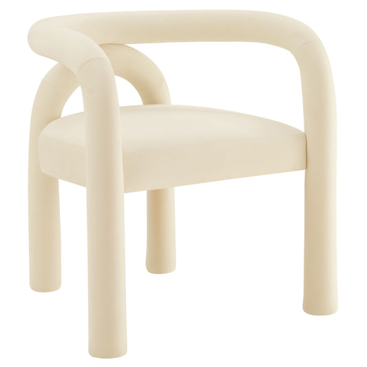 Modway - Astrid Performance Velvet Dining Chair by Modway  Bar and Dining Dining Chairs Ivory - EEI-7104-POR