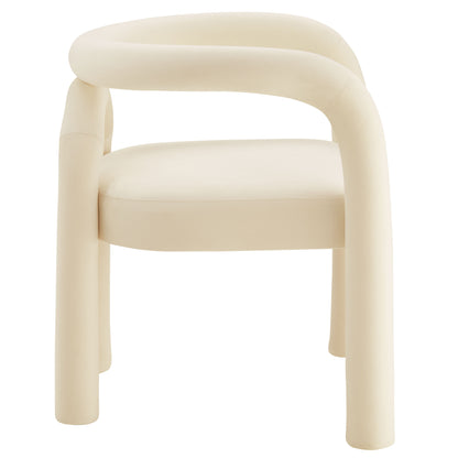 Modway - Astrid Performance Velvet Dining Chair by Modway  Bar and Dining Dining Chairs Ivory - EEI-7104-POR