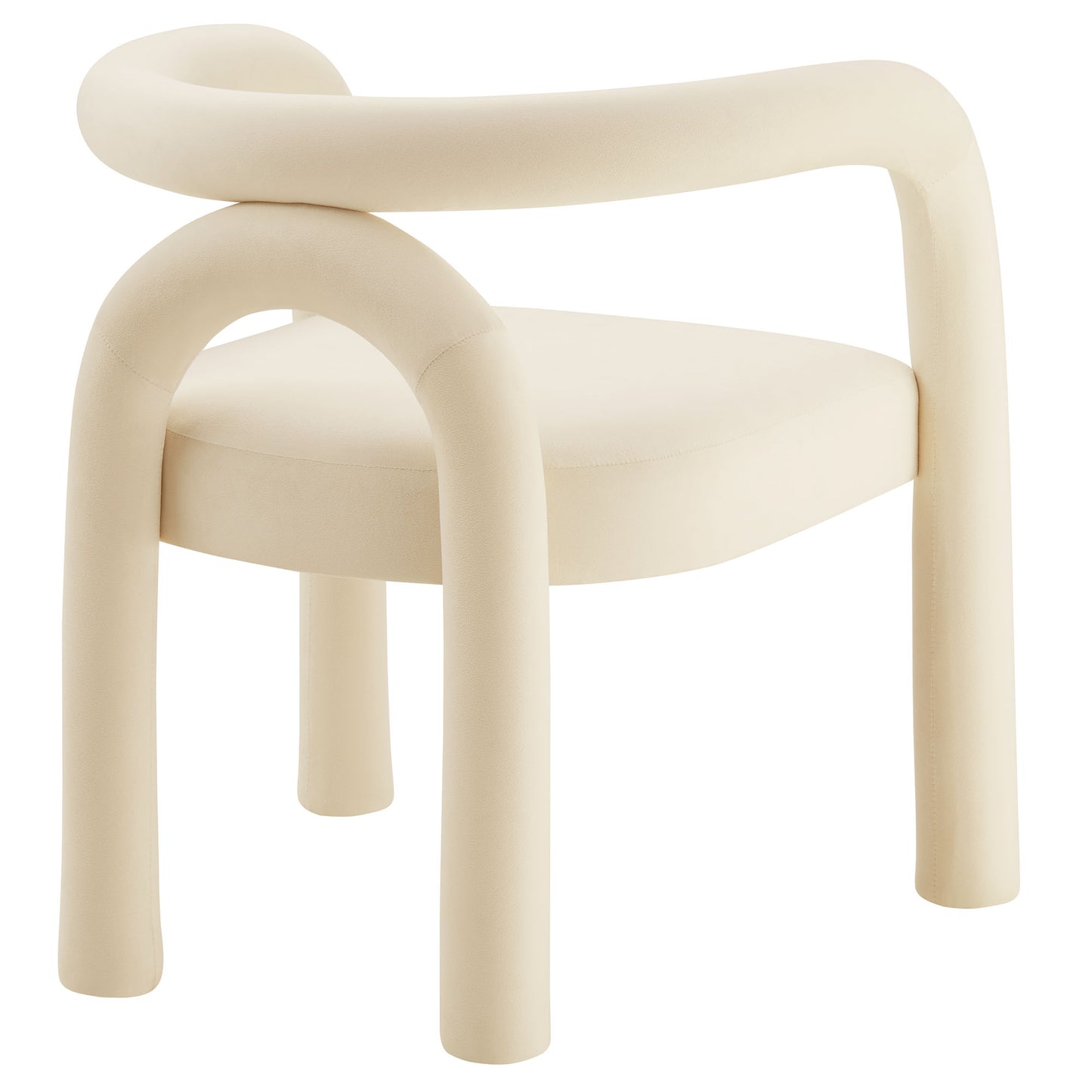 Modway - Astrid Performance Velvet Dining Chair by Modway  Bar and Dining Dining Chairs Ivory - EEI-7104-POR
