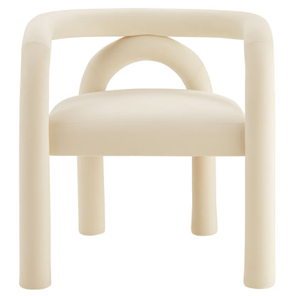 Modway - Astrid Performance Velvet Dining Chair by Modway  Bar and Dining Dining Chairs Ivory - EEI-7104-POR