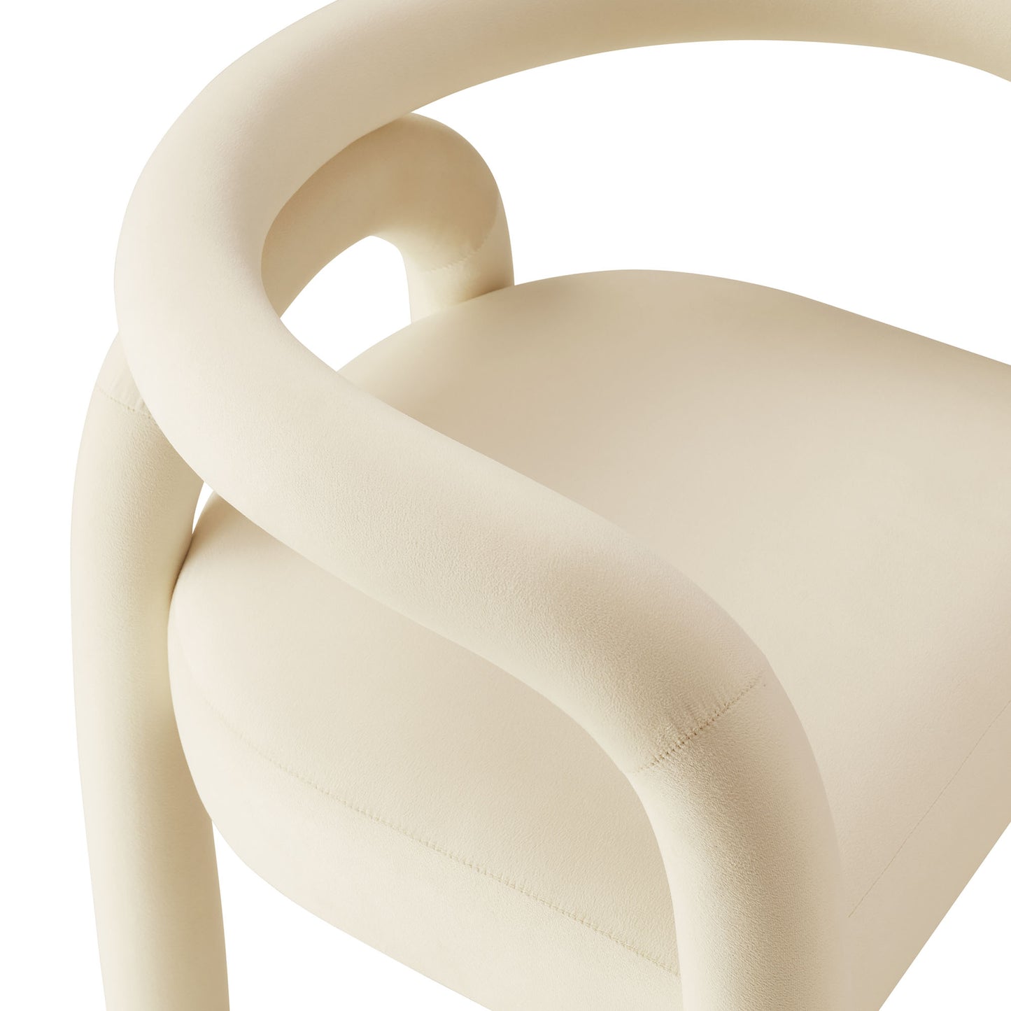 Modway - Astrid Performance Velvet Dining Chair by Modway  Bar and Dining Dining Chairs Ivory - EEI-7104-POR