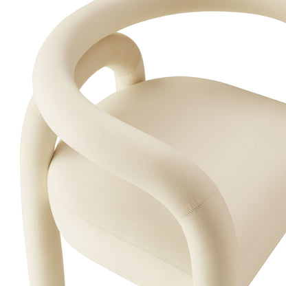 Modway - Astrid Performance Velvet Dining Chair by Modway  Bar and Dining Dining Chairs Ivory - EEI-7104-POR