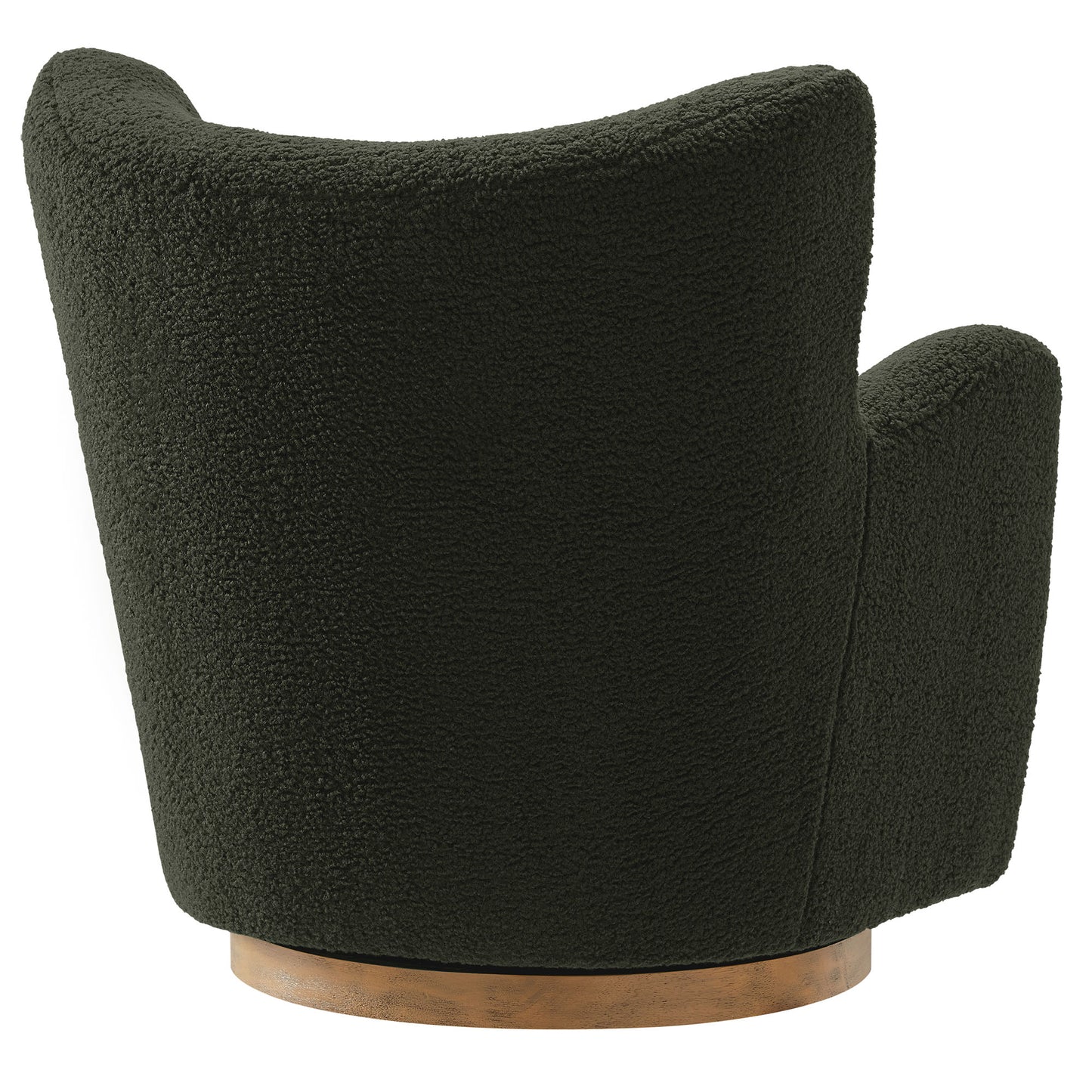 Modway - Montrose Wingback Sherpa Swivel Accent Chair by Modway  Living Room Sofas and Armchairs Brown - EEI-7105-FRN-WAL