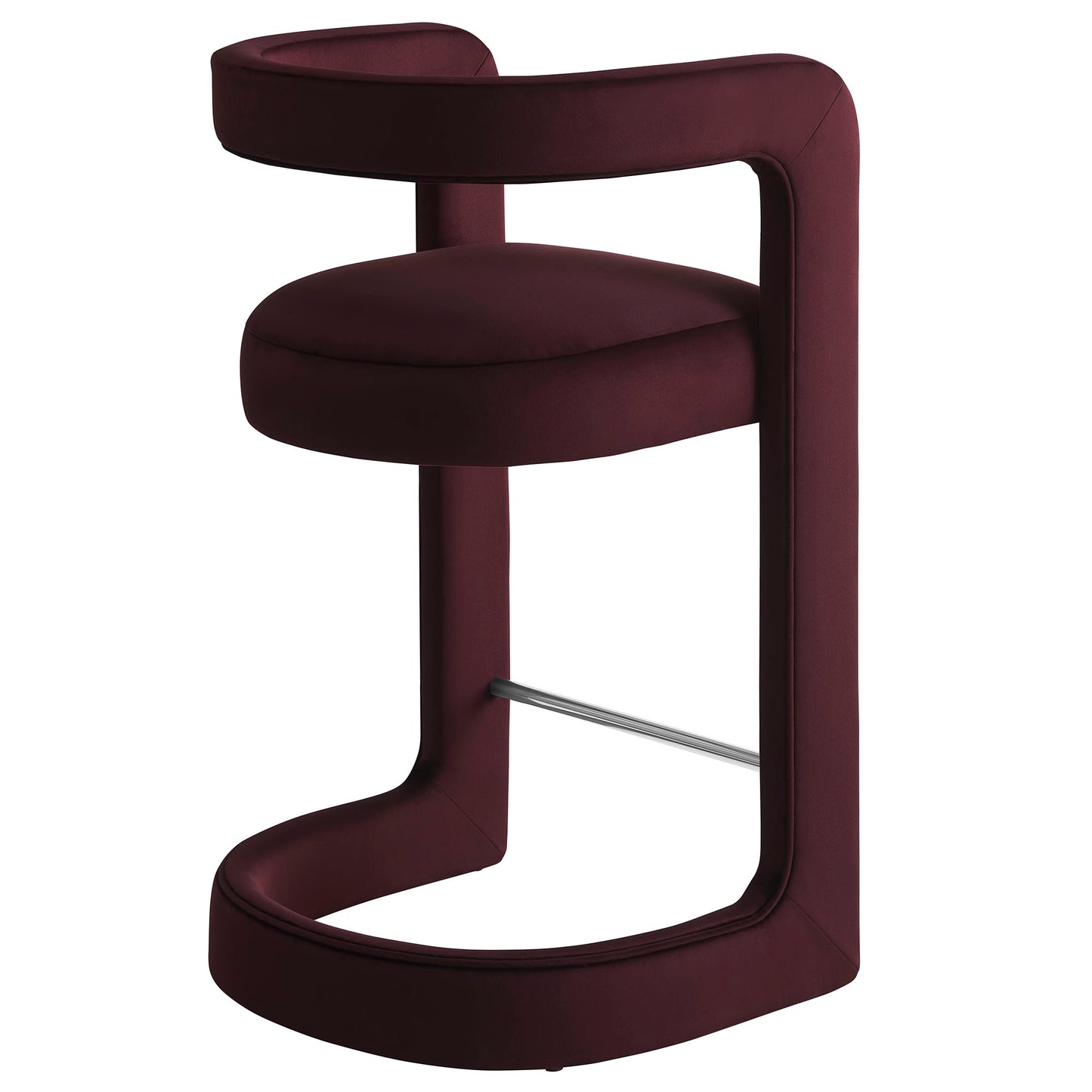 Modway - Winslow Performance Velvet Counter Stool by Modway  Bar and Dining Bar and Counter Stools Red - EEI-7107-MUL
