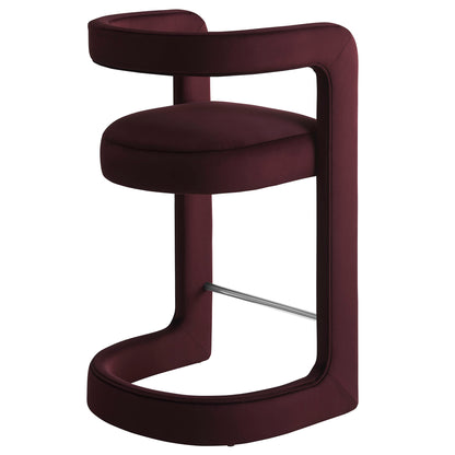 Modway - Winslow Performance Velvet Counter Stool by Modway  Bar and Dining Bar and Counter Stools Red - EEI-7107-MUL