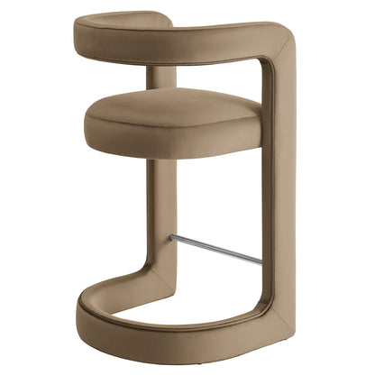 Modway - Winslow Performance Velvet Counter Stool by Modway  Bar and Dining Bar and Counter Stools Brown - EEI-7107-TAU