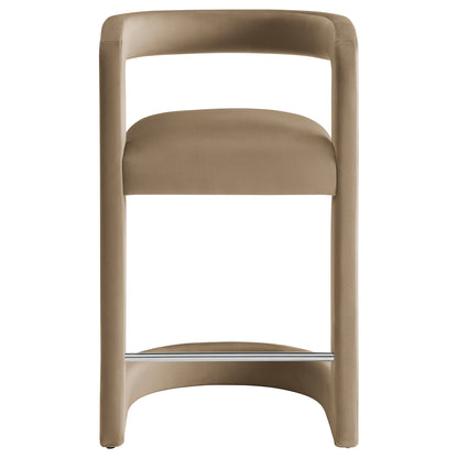 Modway - Winslow Performance Velvet Counter Stool by Modway  Bar and Dining Bar and Counter Stools Brown - EEI-7107-TAU