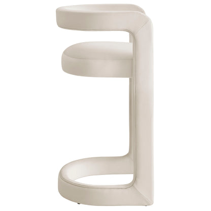 Modway - Winslow Performance Velvet Bar Stool by Modway  Bar and Dining Bar and Counter Stools White - EEI-7108-ALA