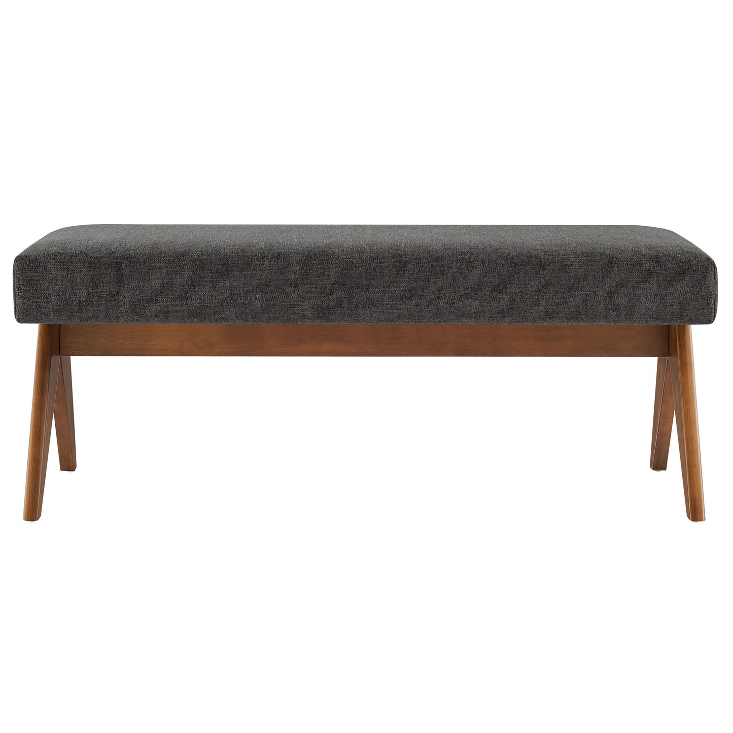 Modway - Lyra 47" Fabric Upholstered Bench by Modway  Living Room Benches and Stools Gray - EEI-7112-HDG