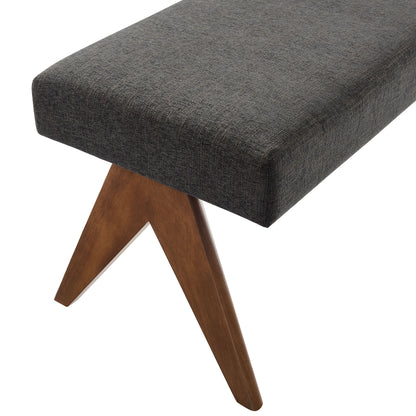 Modway - Lyra 47" Fabric Upholstered Bench by Modway  Living Room Benches and Stools Gray - EEI-7112-HDG