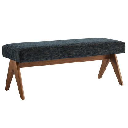 Modway - Lyra 47" Fabric Upholstered Bench by Modway  Living Room Benches and Stools Blue - EEI-7112-HEA