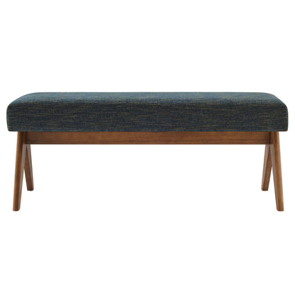 Modway - Lyra 47" Fabric Upholstered Bench by Modway  Living Room Benches and Stools Blue - EEI-7112-HEA