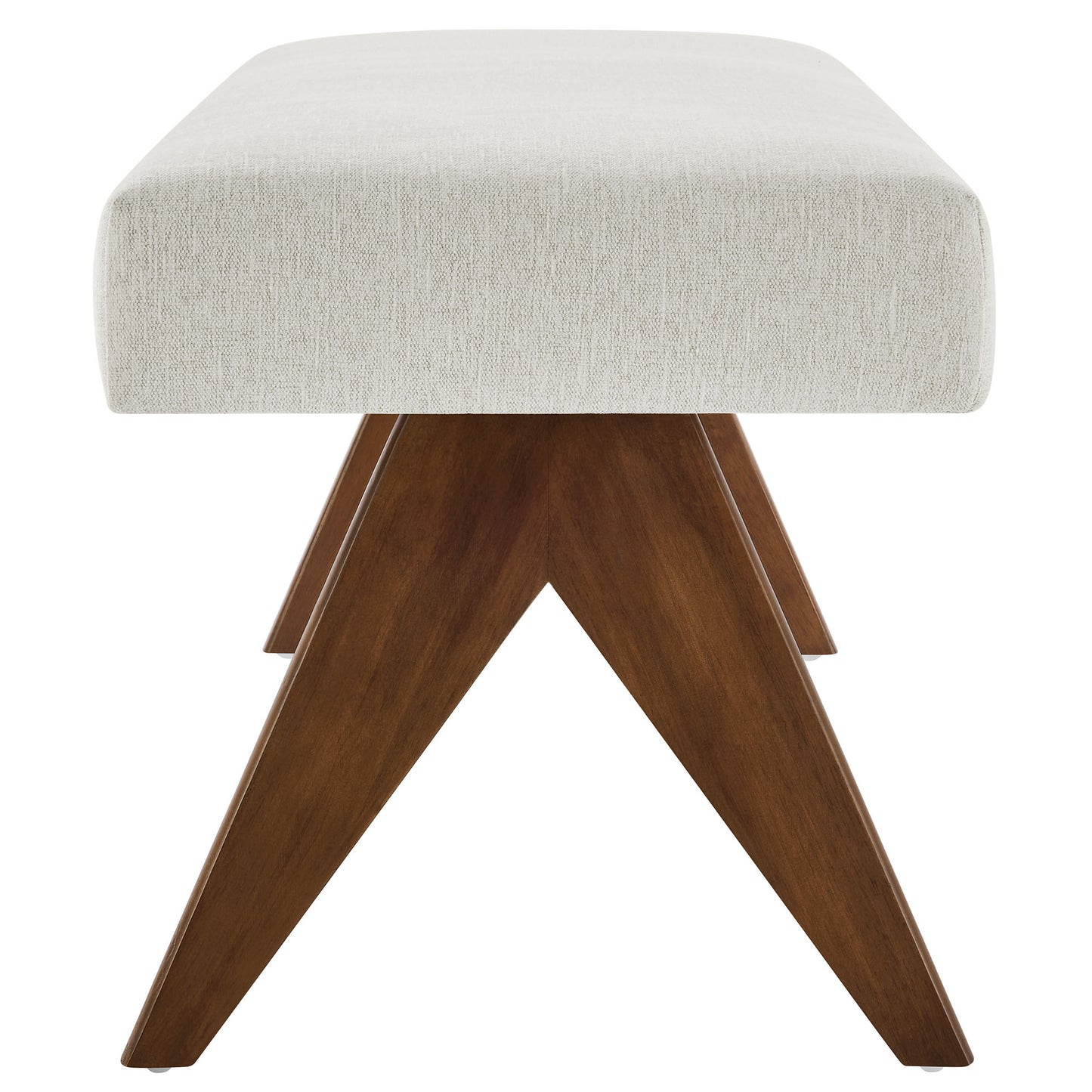 Modway - Lyra 47" Fabric Upholstered Bench by Modway  Living Room Benches and Stools Ivory - EEI-7112-HEI