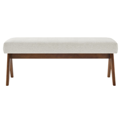 Modway - Lyra 47" Fabric Upholstered Bench by Modway  Living Room Benches and Stools Ivory - EEI-7112-HEI