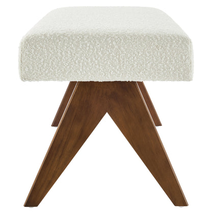 Modway - Lyra 47" Boucle Upholstered Bench by Modway  Living Room Benches and Stools Ivory - EEI-7113-IVO