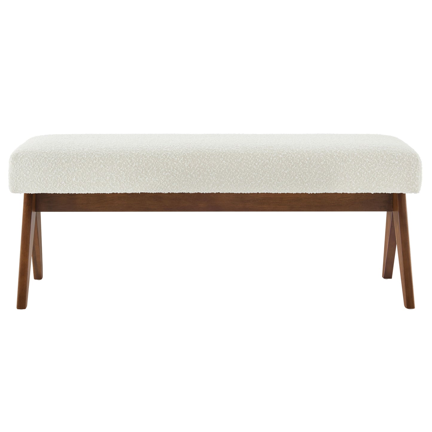 Modway - Lyra 47" Boucle Upholstered Bench by Modway  Living Room Benches and Stools Ivory - EEI-7113-IVO