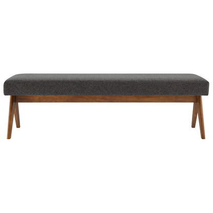 Modway - Lyra 63" Fabric Upholstered Bench by Modway  Living Room Benches and Stools Gray - EEI-7114-HDG
