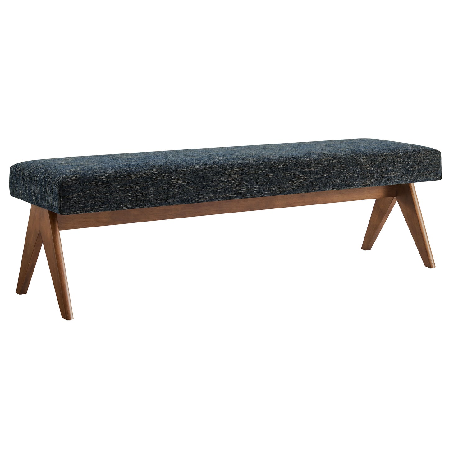 Modway - Lyra 63" Fabric Upholstered Bench by Modway  Living Room Benches and Stools Blue - EEI-7114-HEA