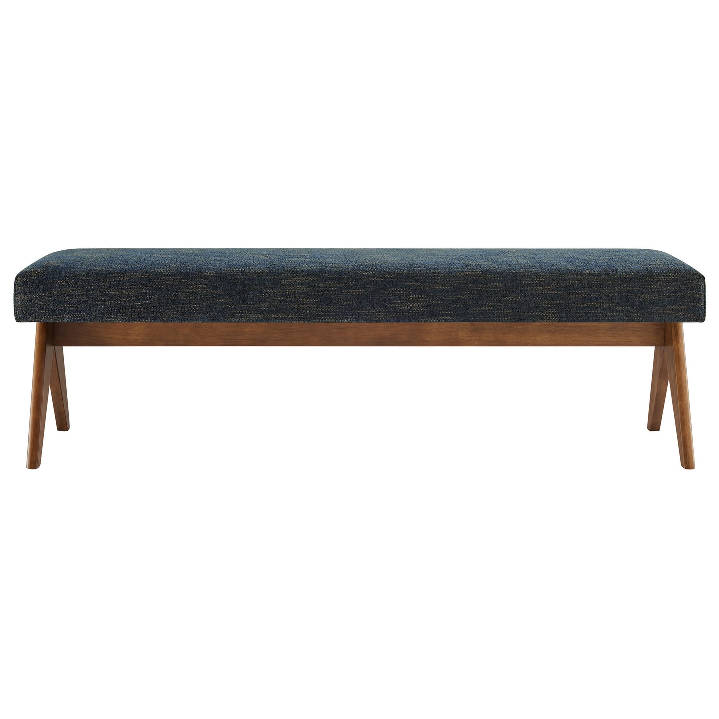 Modway - Lyra 63" Fabric Upholstered Bench by Modway  Living Room Benches and Stools Blue - EEI-7114-HEA
