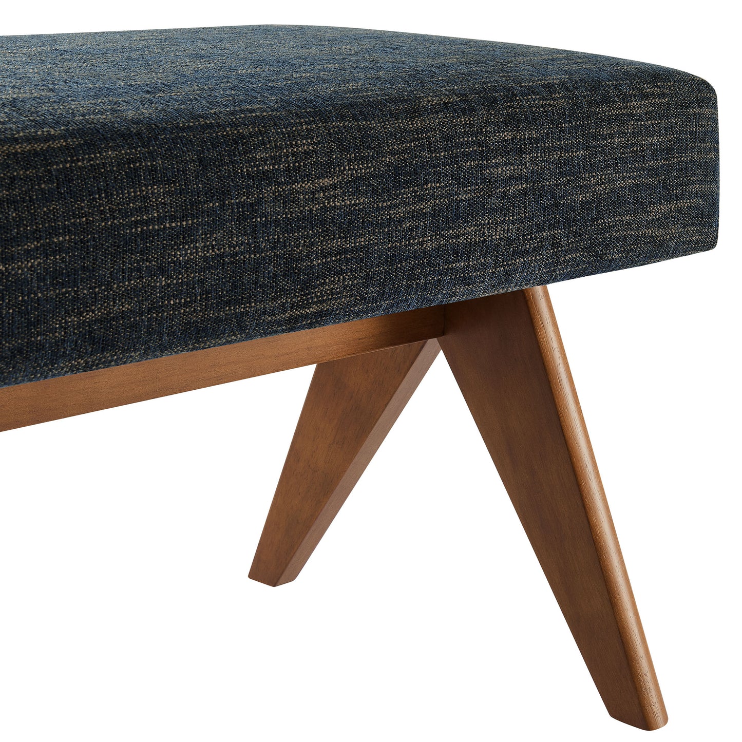 Modway - Lyra 63" Fabric Upholstered Bench by Modway  Living Room Benches and Stools Blue - EEI-7114-HEA