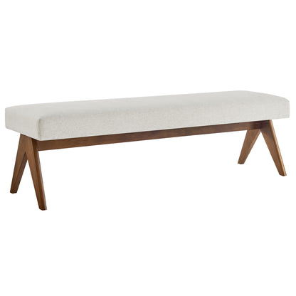 Modway - Lyra 63" Fabric Upholstered Bench by Modway  Living Room Benches and Stools Ivory - EEI-7114-HEI