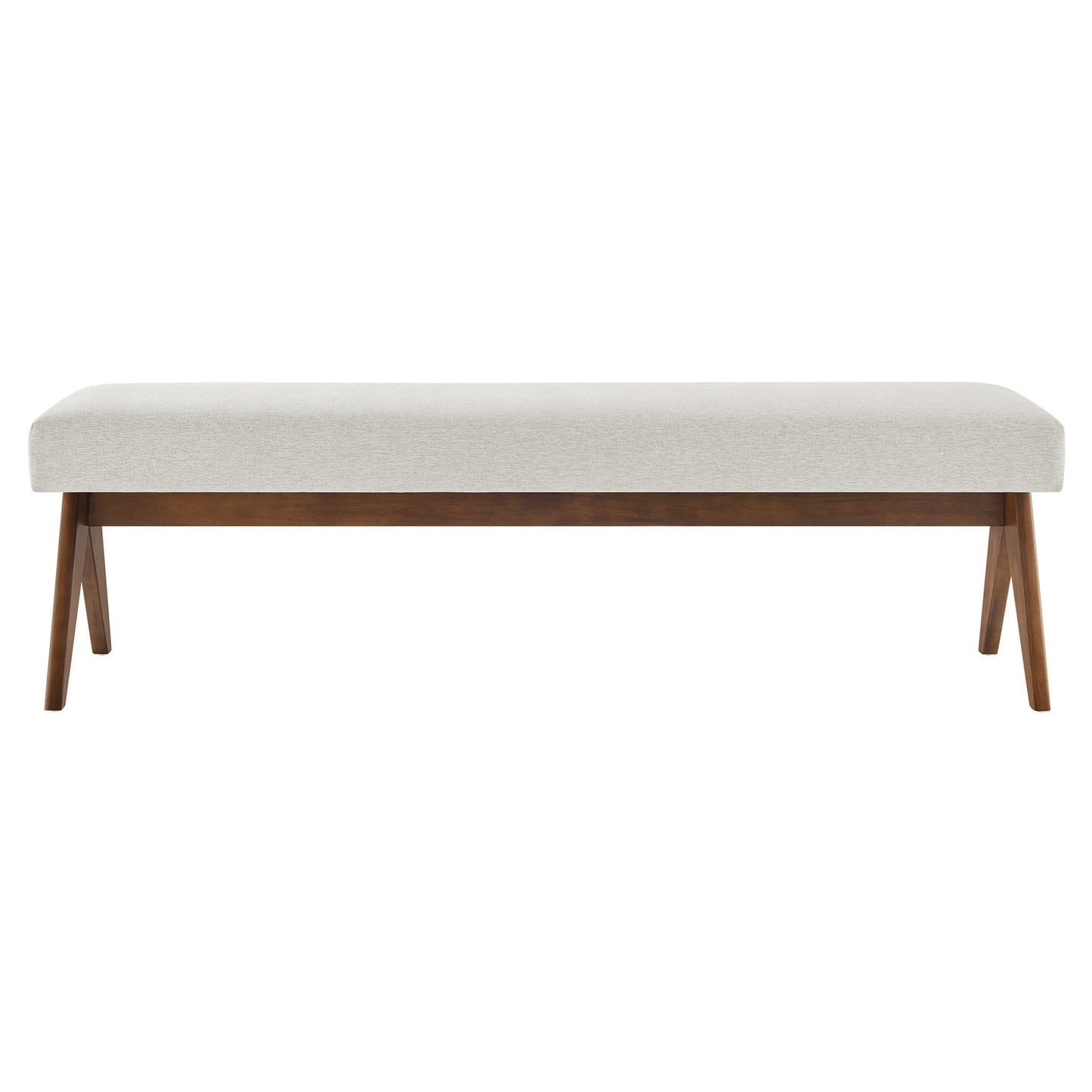 Modway - Lyra 63" Fabric Upholstered Bench by Modway  Living Room Benches and Stools Ivory - EEI-7114-HEI