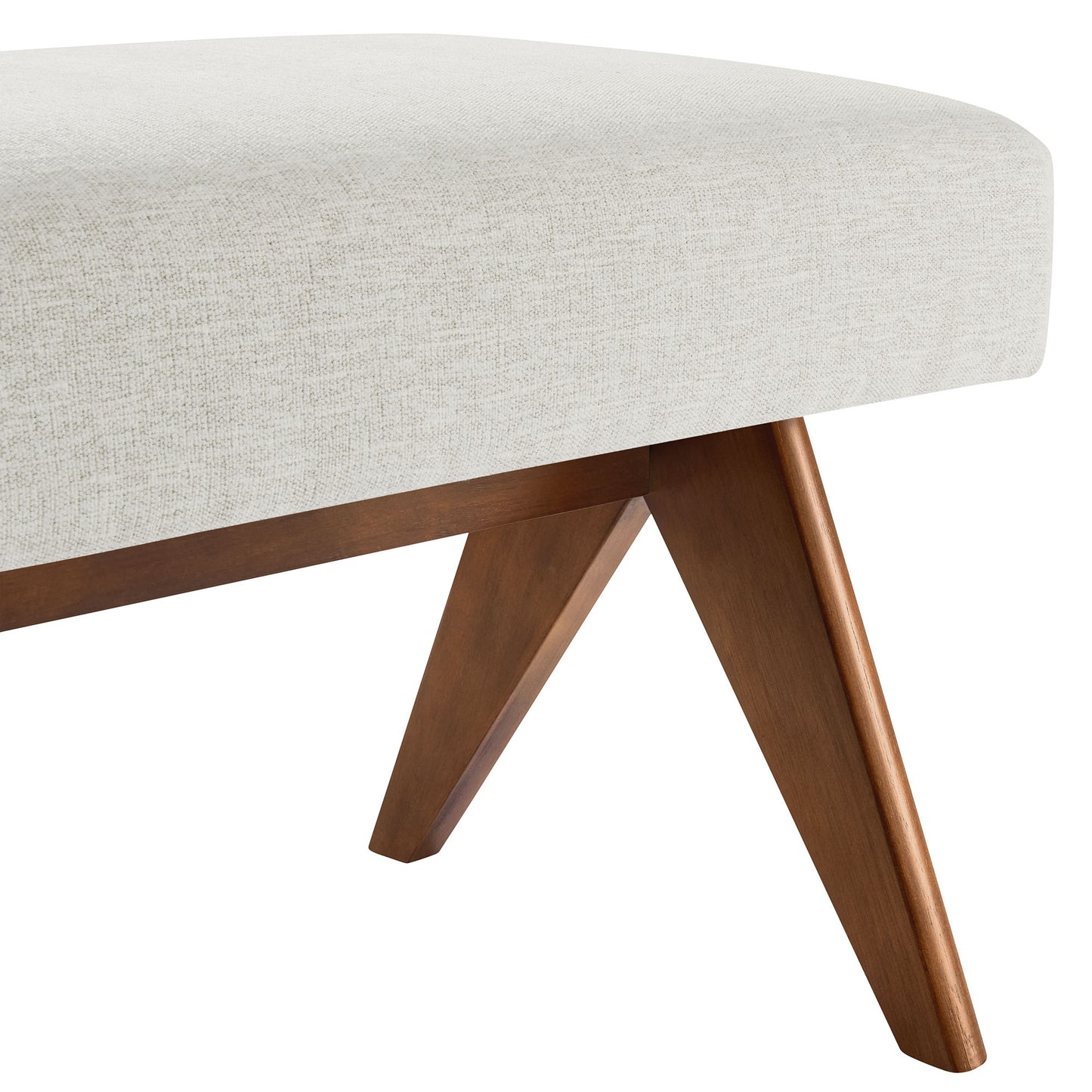 Modway - Lyra 63" Fabric Upholstered Bench by Modway  Living Room Benches and Stools Ivory - EEI-7114-HEI