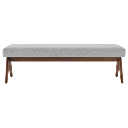 Modway - Lyra 63" Fabric Upholstered Bench by Modway  Living Room Benches and Stools Gray - EEI-7114-HLG