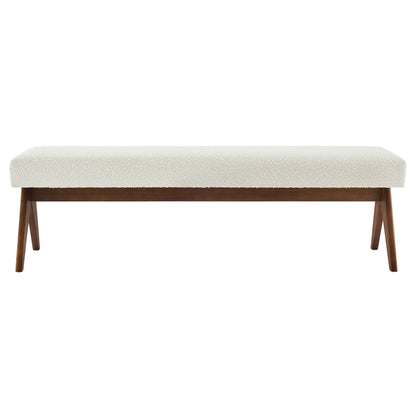 Modway - Lyra 63" Boucle Upholstered Bench by Modway  Living Room Benches and Stools Ivory - EEI-7115-IVO