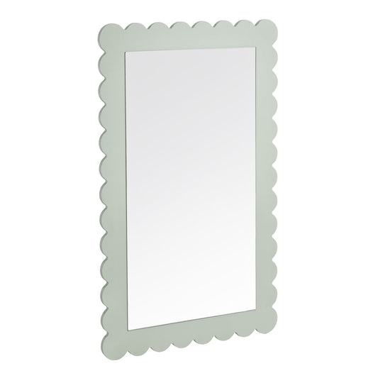 Modway - Emmeline Scalloped Rectangle Wall Mirror by Modway  Bedroom Case Goods Green - EEI-7116-SGE