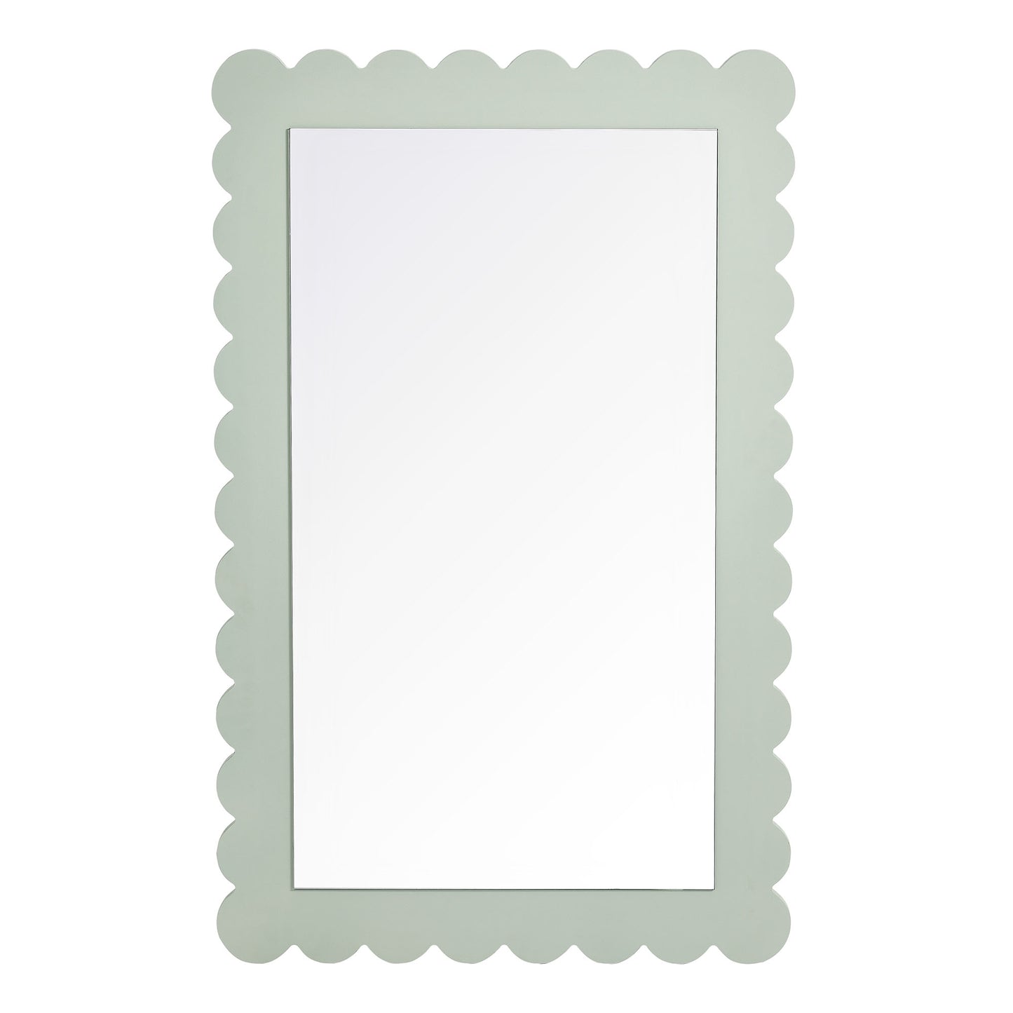 Modway - Emmeline Scalloped Rectangle Wall Mirror by Modway  Bedroom Case Goods Green - EEI-7116-SGE