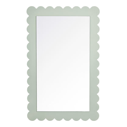 Modway - Emmeline Scalloped Rectangle Wall Mirror by Modway  Bedroom Case Goods Green - EEI-7116-SGE
