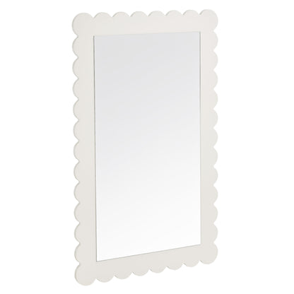 Modway - Emmeline Scalloped Rectangle Wall Mirror by Modway  Bedroom Case Goods White - EEI-7116-WHI