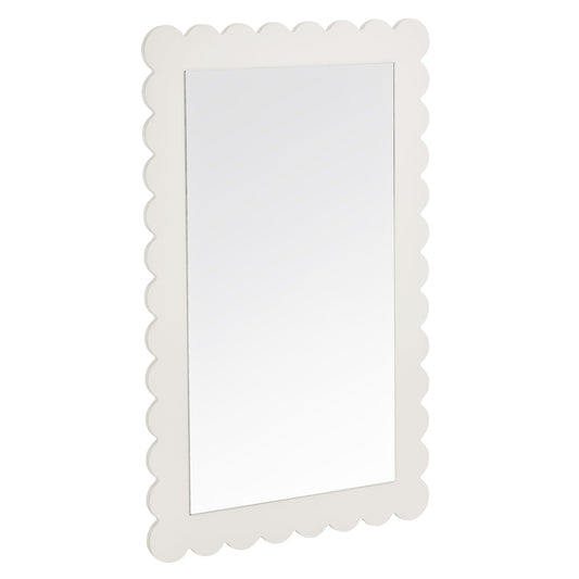 Modway - Emmeline Scalloped Rectangle Wall Mirror by Modway  Bedroom Case Goods White - EEI-7116-WHI