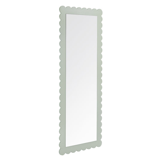 Modway - Emmeline Scalloped Rectangle Floor Mirror by Modway  Bedroom Case Goods Green - EEI-7117-SGE