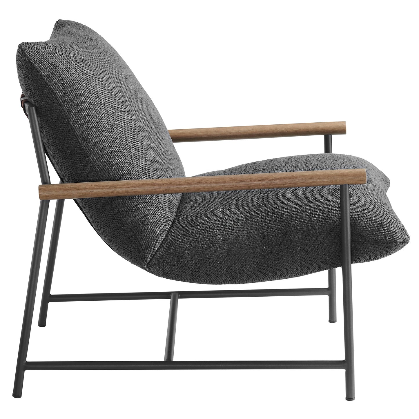 Modway - Raya Outdoor Patio Boucle Sling Lounge Chair by Modway  Outdoor Furniture Sofa Sectionals Gray - EEI-7118-CHA