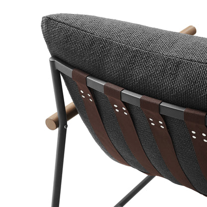 Modway - Raya Outdoor Patio Boucle Sling Lounge Chair by Modway  Outdoor Furniture Sofa Sectionals Gray - EEI-7118-CHA